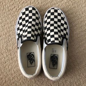 Checkered Slip On Vans